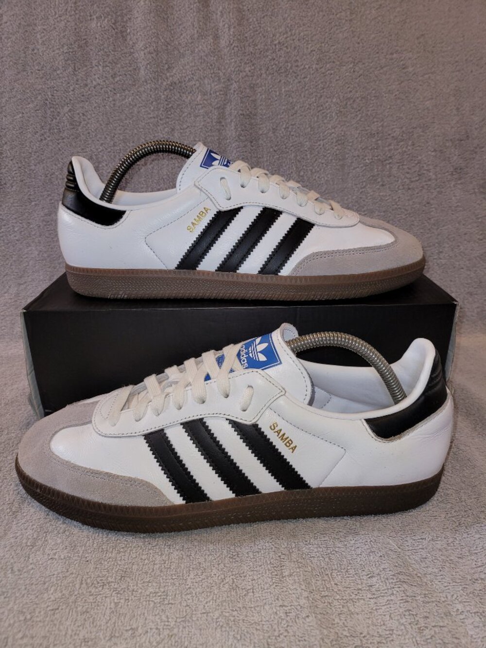 Adidas Samba OG Originals White Black Brown Gum B75806 Mens Size 9.5 Sneakers